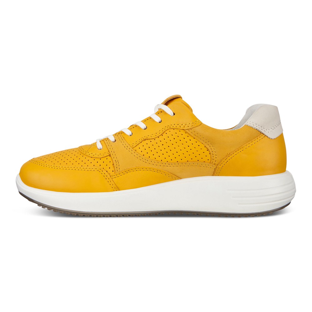 ECCO Womens Sneakers Yellow/White - Soft 7 Runner - VYX-036517